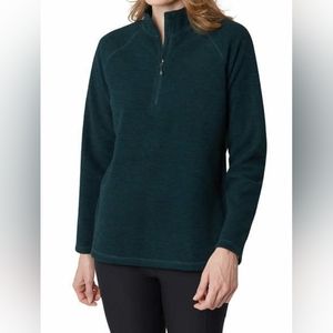 Eddie Bauer Ladies' Green Quarter Zip Pullover NWT